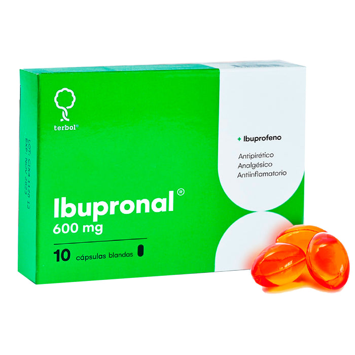 Ibupronal 600Mg X 10 Cap Blandas Ibuprofeno