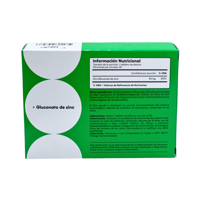 Zinc 50Mg X Tableta Recubierta