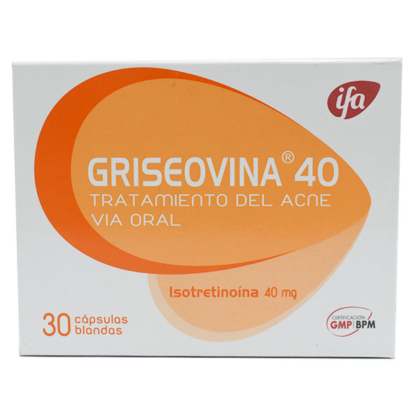 Griseovina 40 Isotretinoina 40Mg X Capsula Blanda