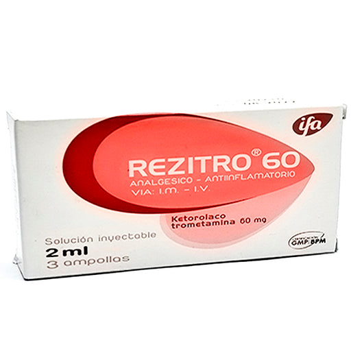 Rezitro Ketorolaco 60Mg Y 2Ml X Ampolla
