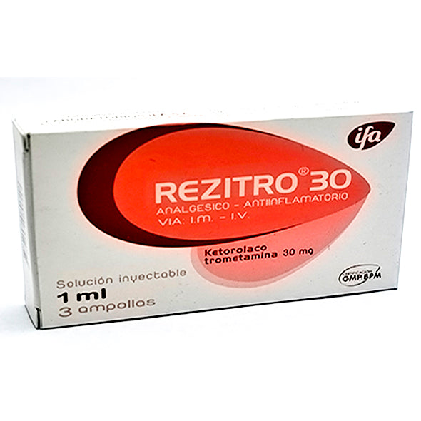 Rezitro Ketorolaco 30Mg Y 1Ml X Ampolla