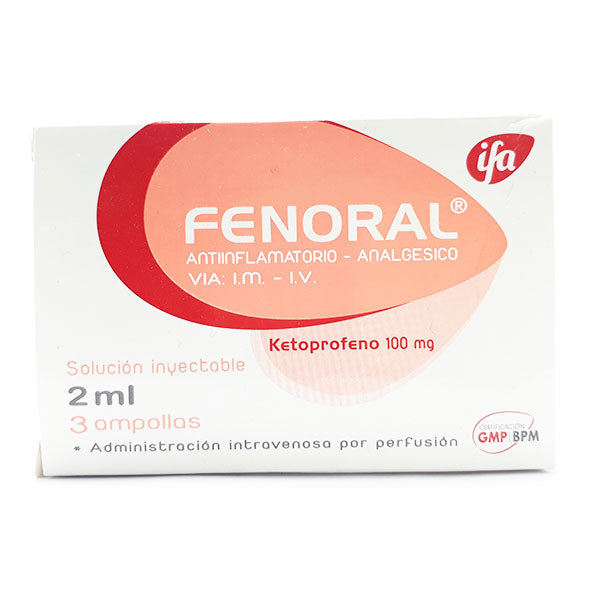 Fenoral Ketoprofeno 100Mg Y 2Ml X Ampolla