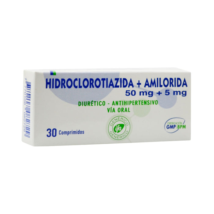 Hidroclorotiazida Amilorida 50/5Mg X 30 Comp (Ifa)
