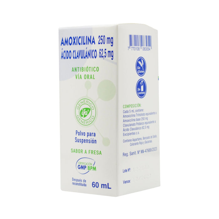Amoxicilina/Clavulani 250/62.5Mg Susp X 60Ml (Ifa)