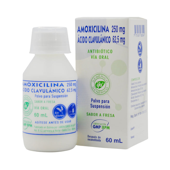 Amoxicilina/Clavulani 250/62.5Mg Susp X 60Ml (Ifa)