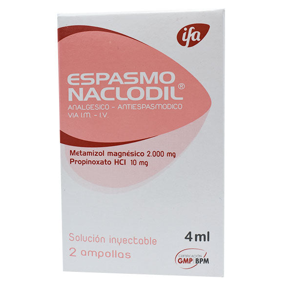 Espasmo Naclodil Propinox 10Mg Y Metamizol 2000Mg X Ampolla De 4Ml
