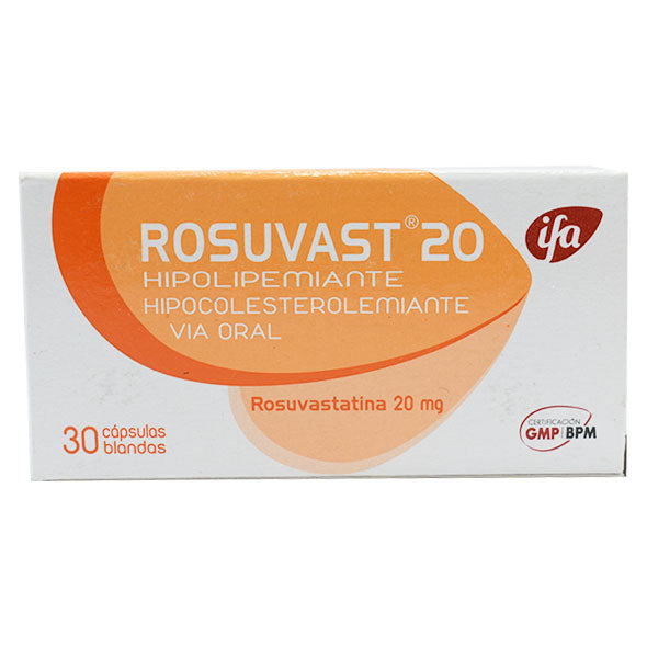 Rosuvast Rosuvastatina 20Mg X Capsula Blanda