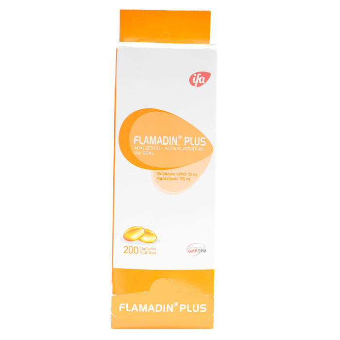 Flamadin Plus Diclofenaco Y Paracetamol X Capsula Blanda