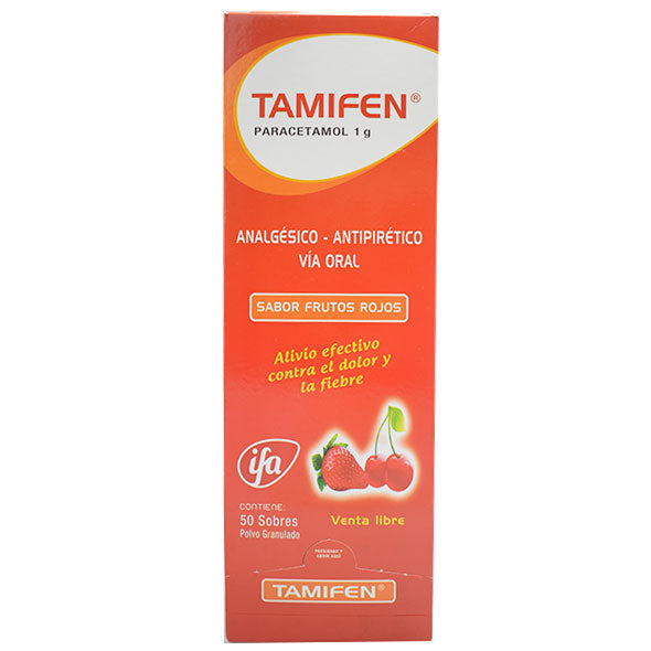 Tamifen Paracetamol 1G Sabor Frutos Rojos X Sobre