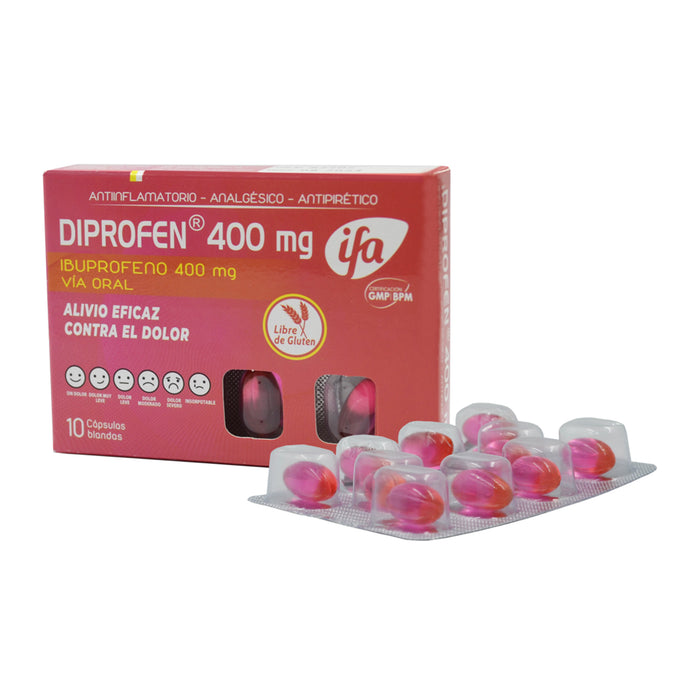 Diprofen 400Mg Ibuprofeno X Capsula Blanda
