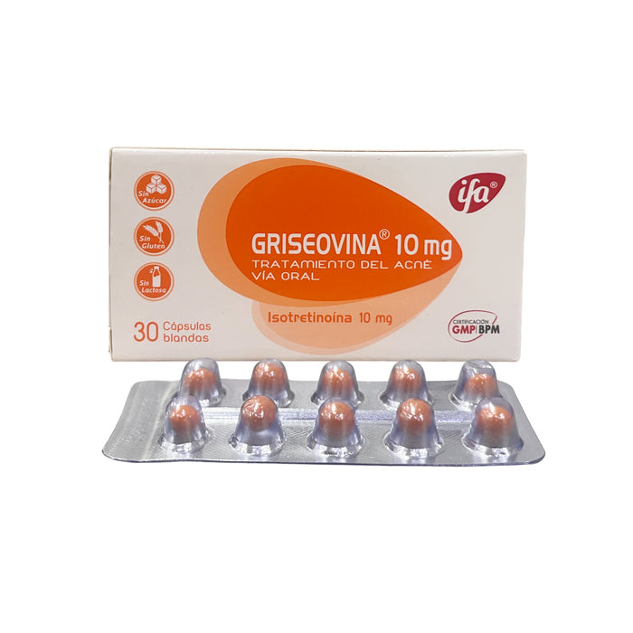 Griseovina Isotretinoina 10Mg X Capsula Blanda