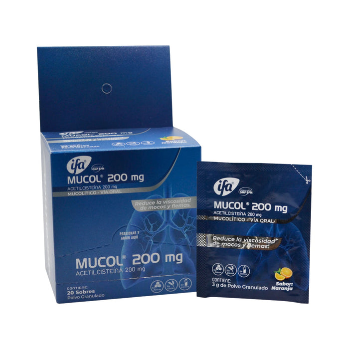 Mucol 200Mg Acetilcisteina X Sobre