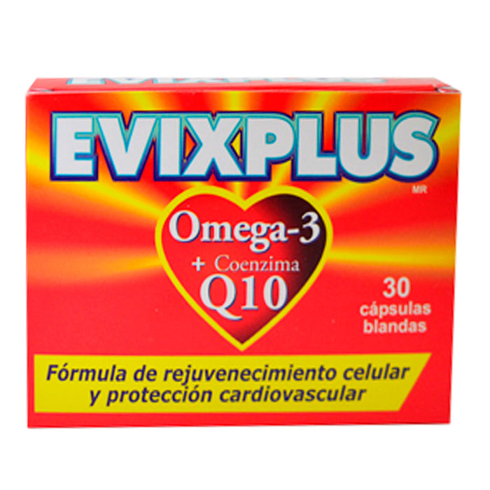 Evixplus Omega 3 Coenzima Q10 X Capsula Blanda