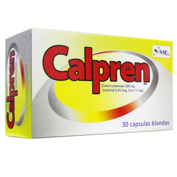 Calpren Calcitriol Calcio Y Zinc X Capsula Blanda