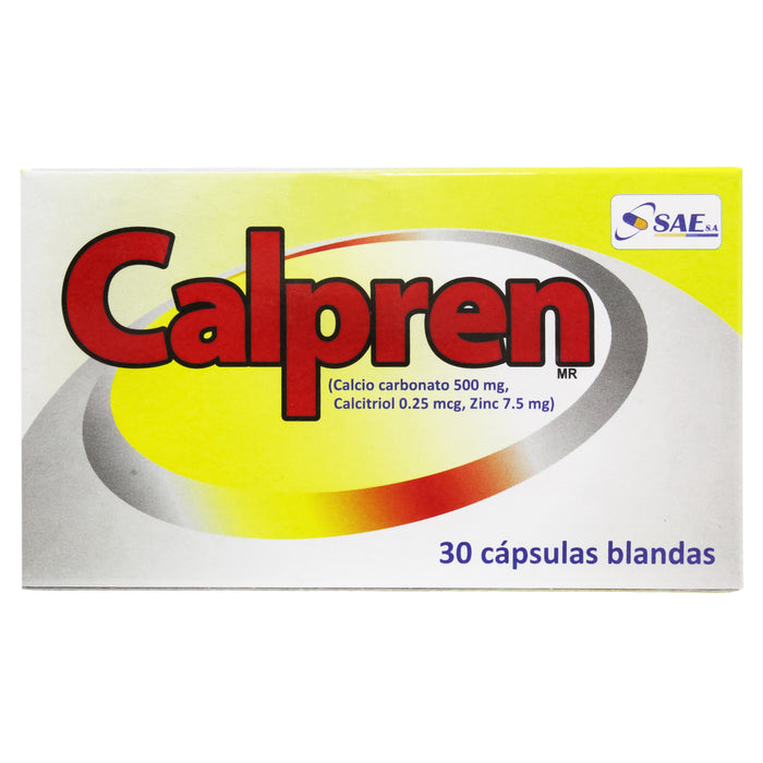 Calpredin Calpren Calcitriol Calcio Y Zinc X Capsula Blanda— Farmacorp