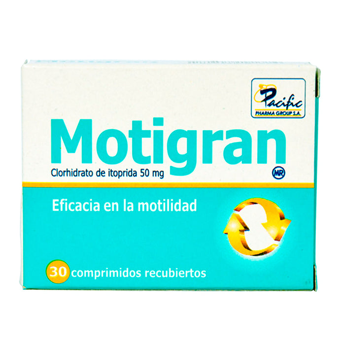 Motigran 50Mg Clorhidrato Itoprida X Tableta