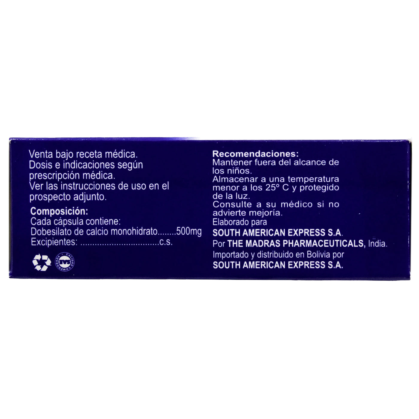 Dobecal 500Mg Dobesilato Calcio X Capsula— Farmacorp