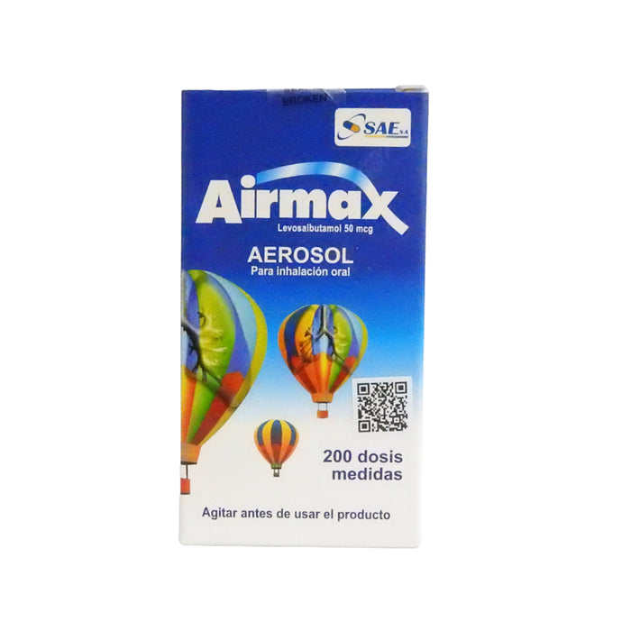 Airmax 50Mcg Aerosol Oral X200 Dosis Levosalbutamo