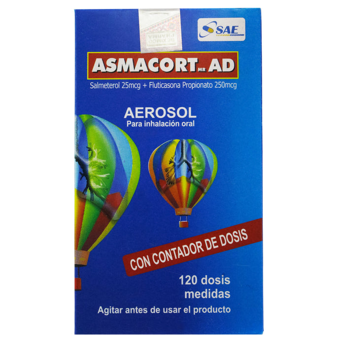 Asmacort Ad 25 250 Aer Oral X 120 Dosis Salm Fluti