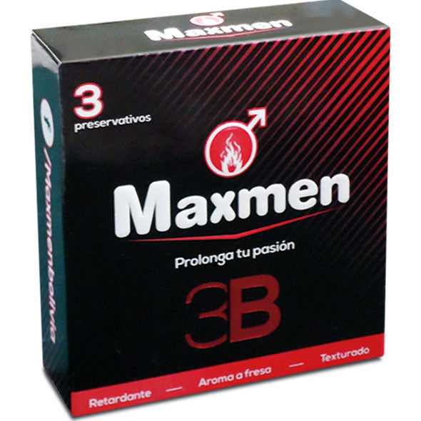 Preservativo Maxmen 3B Fresa 3 Unidades X Caja