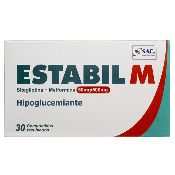 Estabil M 50Mg Sitagliptina Y 500Mg Metformina X Tableta