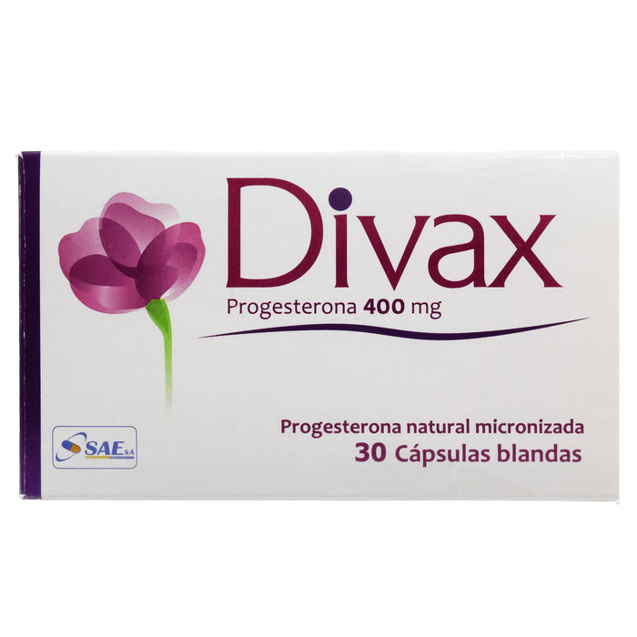 Divax 400Mg Progesterona X Capsula Blanda