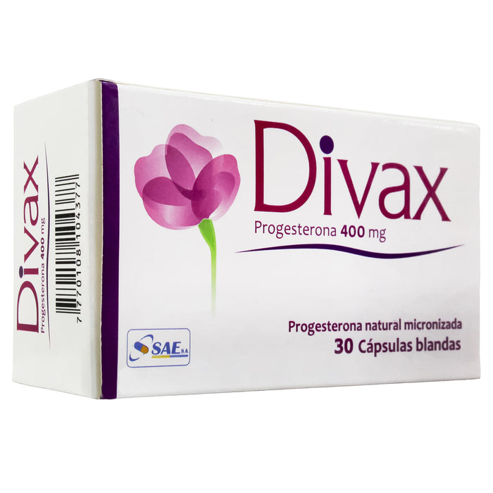 Divax 400Mg Progesterona X Capsula Blanda