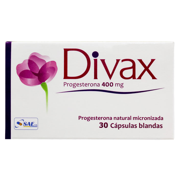 Divax 400Mg Progesterona X Capsula Blanda