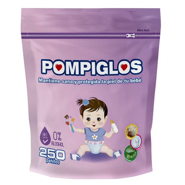 Pompiglos Toallas Humedas Clasico Doy Pack X 250 Unidades