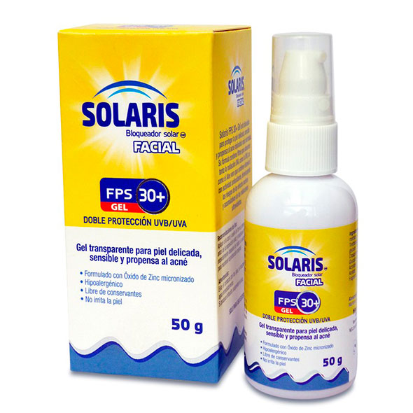 Solaris Bloqueador Solar Fps 30+ Gel X 50G