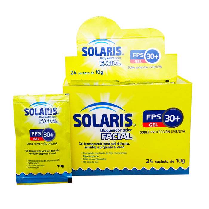 Solaris Bloqueador Solar Fps 30+ Gel X Sobre