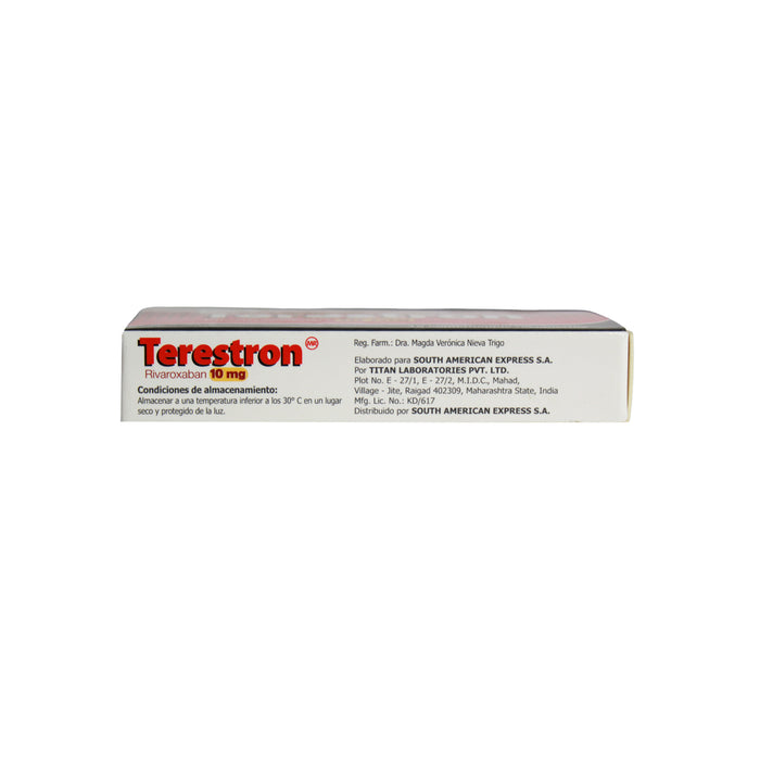 Terestron 10Mg X 10 Comp Rivaroxaban