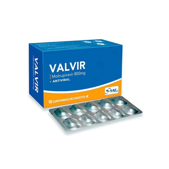 Valvir 800Mg Molnupiravir X 10 Comprimidos