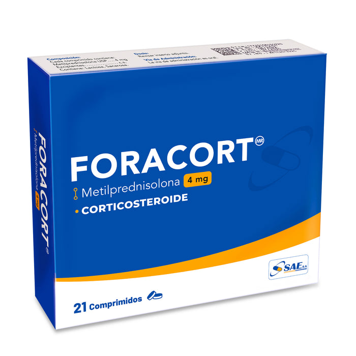 Foracort 4Mg Metilprednisolona X Comprimidos