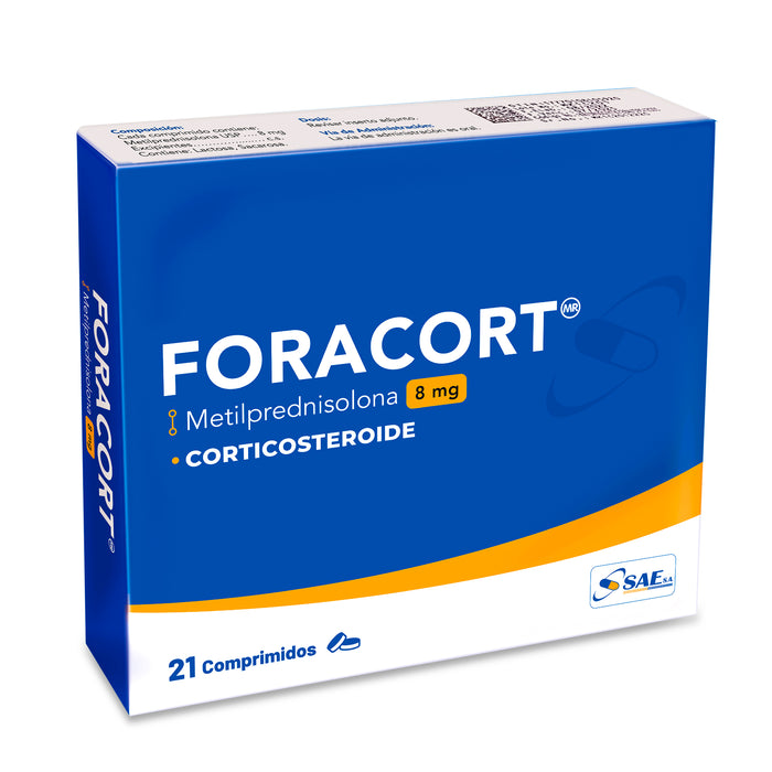 Foracort 8Mg Metilprednisolona X Comprimidos