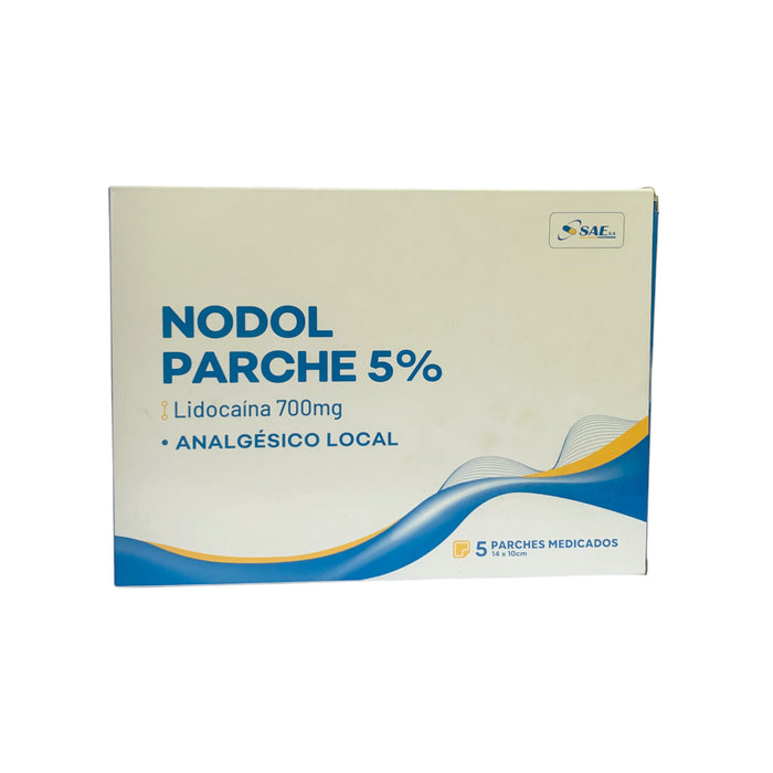 Nodol 5% Lidocaina Caja X 1 Sobre Con 5 Parches