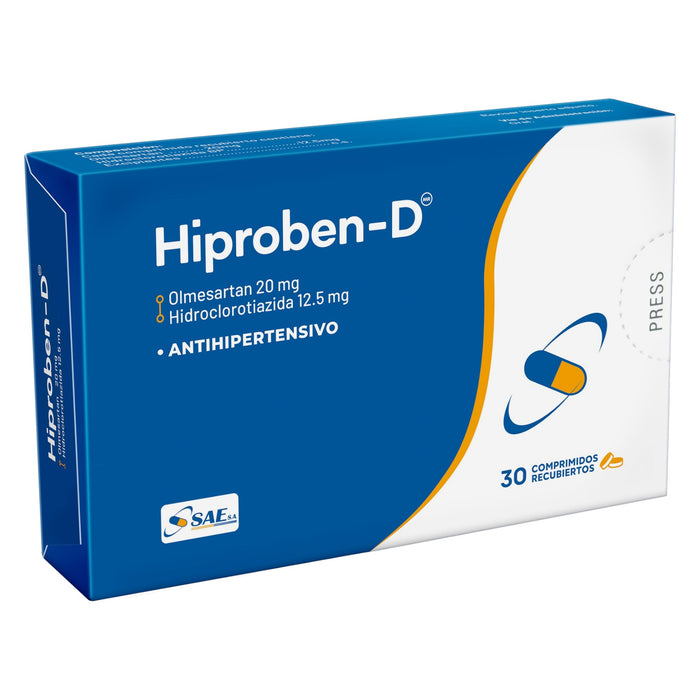 Hiproben 20/12.5Mg Olmesartan / Hidroclorotiazida X Comprimido