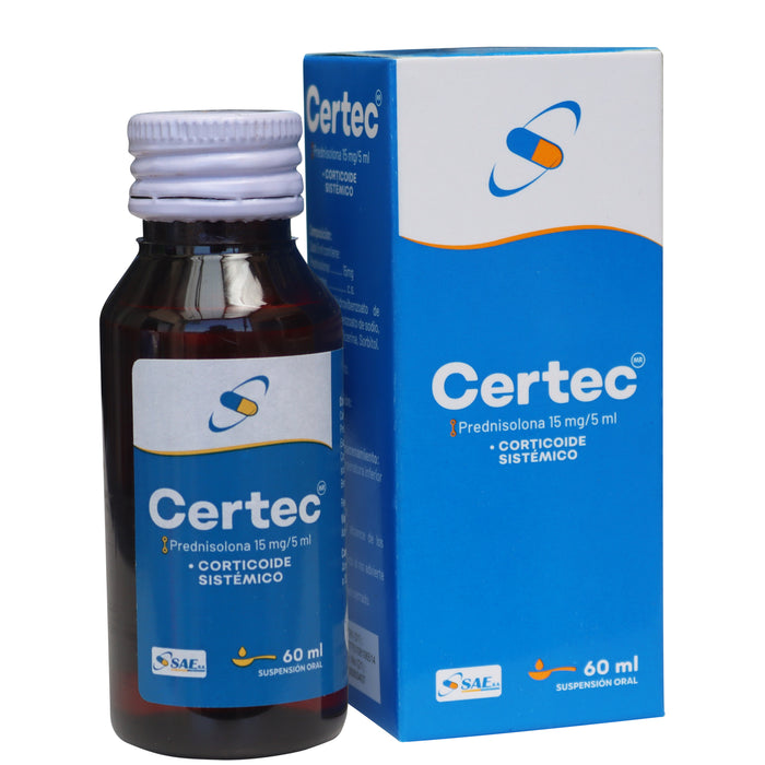 Certec 15Mg/5Ml Prednisolona Suspensión Oral X 60Ml