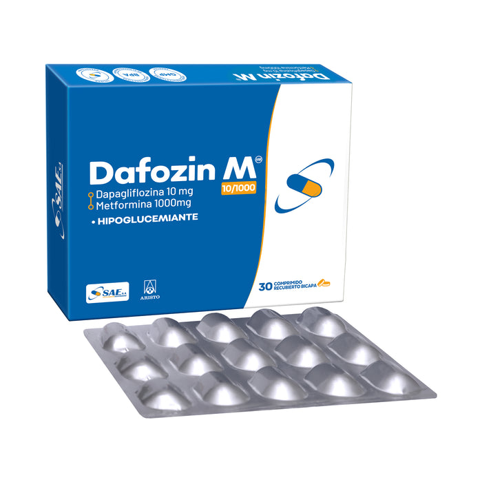 Dafozin M Dapagliflozina/Metformina 10/1000Mg X Comprimido