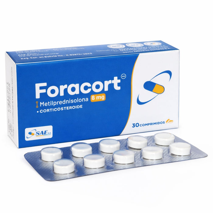 Foracort 8Mg Metilprednisolona X Comprimido