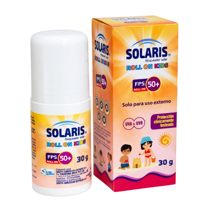 Bloqueador Solar Solaris Spf50+ Roll On Kids X 30G