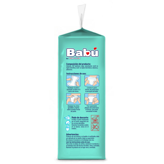 Pañales Babu By Pompiglos Xxxg X 40 Unidades