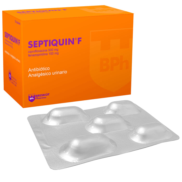 Septiquin F Ciprofloxacina 500Mg Y Fenazopiridina Clorhidrato 100Mg X Capsula