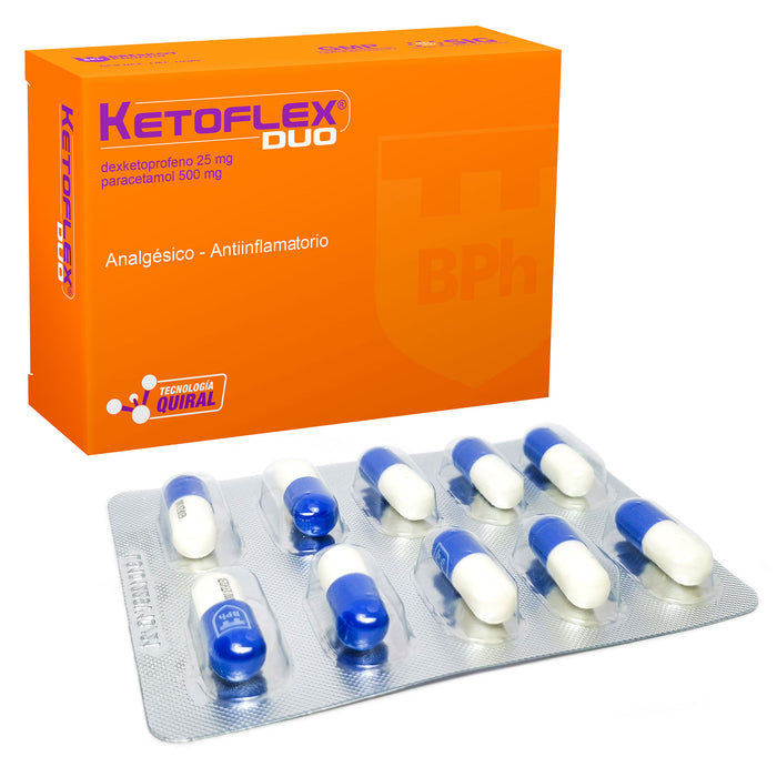 Ketoflex Duo Dexketoprofeno 25Mg Y Paracetamol 500Mg X Capsula