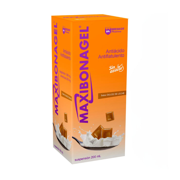 Maxibonagel Magaldrato Simeticona Suspensión Dulce De Leche X 200Ml