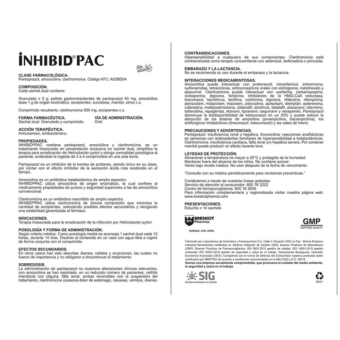 Inhibid Pac 40Mg X Sobre