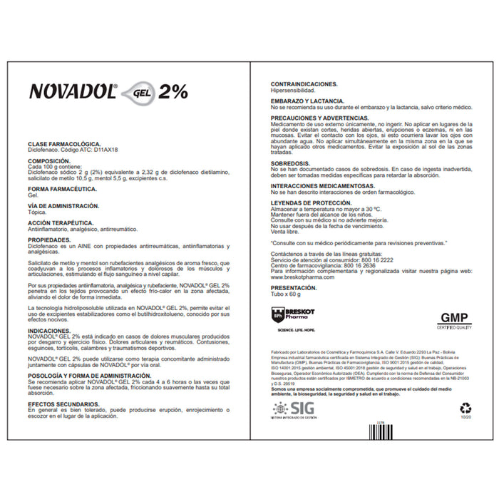 Novadol 0.02 Gel X 60Gr— Farmacorp