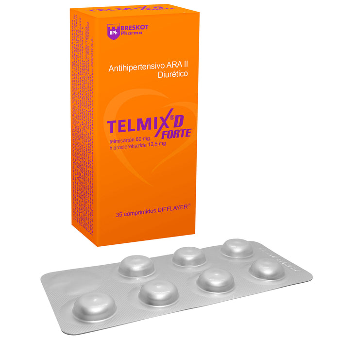 Telmix D Forte Telmisartan 80Mg Y Hidroclorotiazida 12.5Mg X Tableta
