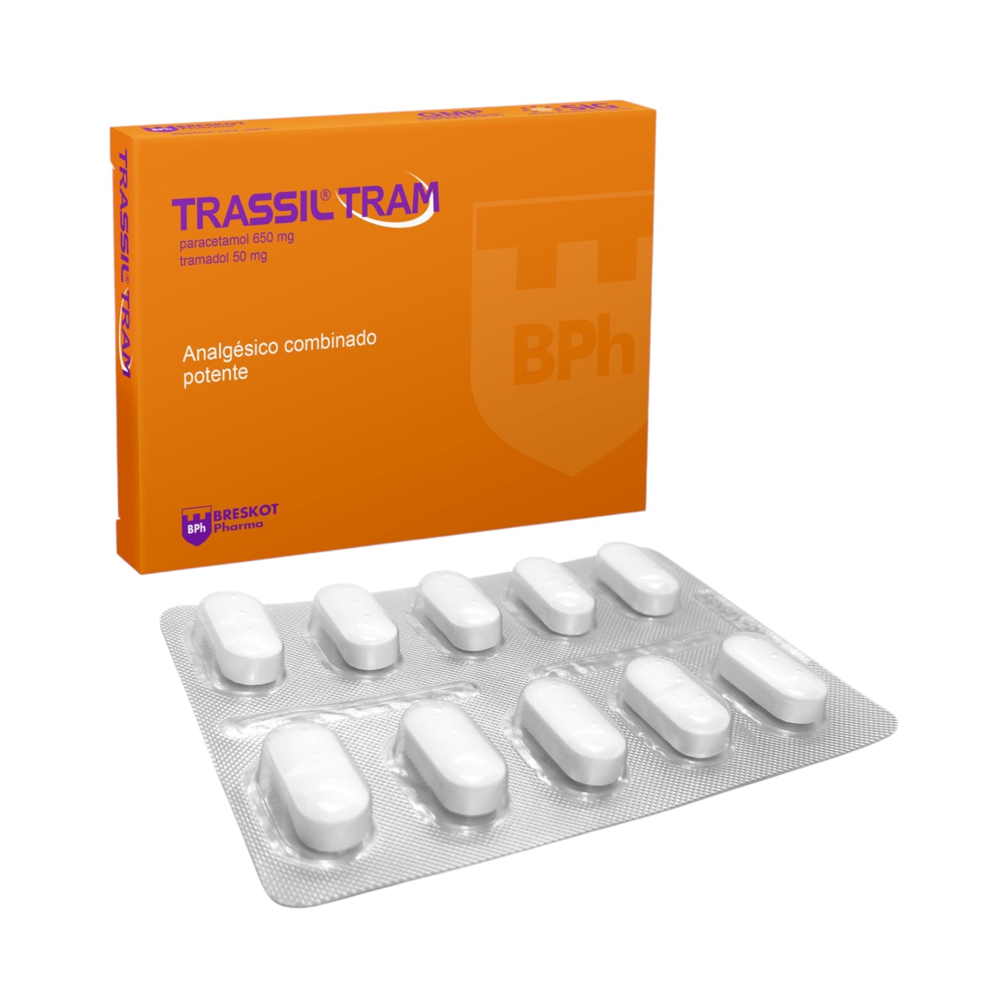 Trassil Tram Paracetamol 650Mg Y Tramadol Clorhidrato 50Mg X Tableta ...