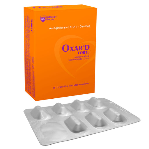 Oxar D Forte Olmesartan Medoxomilo 40Mg Y Hidroclorotiazida 12.5Mg X Tableta